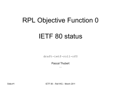 RPL - IETF