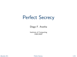 Perfect Secrecy - IC