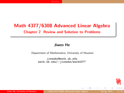 Math 4377/6308 Advanced Linear Algebra