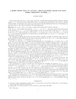 A SHORT PROOF THAT AN ACYCLIC n