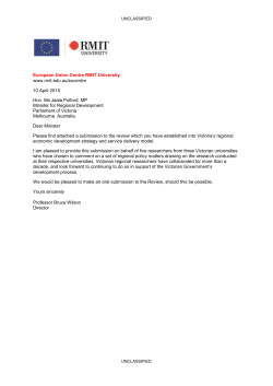 Regional Researchers from RMIT, La Trobe and Federation