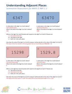 Summative Assessment Answer Key