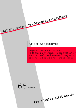 Is there a difference in motivation of staff in profit - Osteuropa