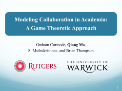 Modeling Collaboration in Academia: A Game Theoretic Approach