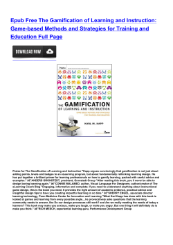 Epub Free The Gamification of Learning and Instruction: Game