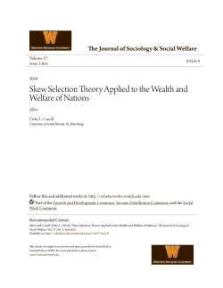 Skew Selection Theory Applied to the Wealth and Welfare of Nations