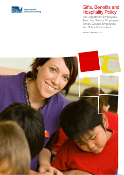 Gifts, Benefits and Hospitality Policy