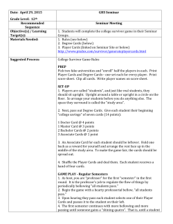 Date: April 29, 2015 Grade Level: 12th GHS Seminar