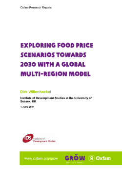 Exploring Food Price Scenarios Towards 2030 With a Global Multi