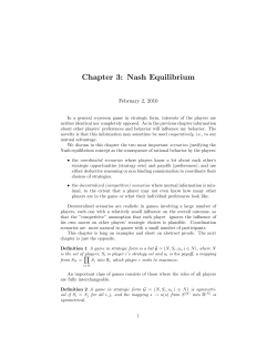 Chapter 3: Nash Equilibrium