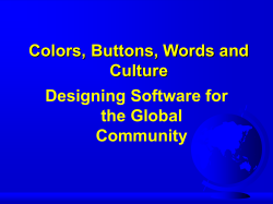 Colors, Buttons, Words and Culture - Axe Library