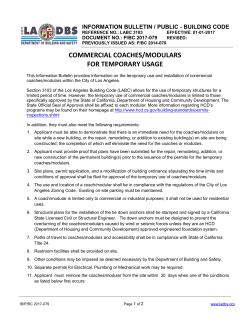 Commercial Coaches/Modulars for Temporary Usage