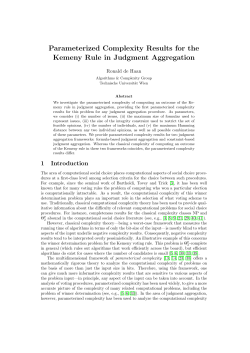 Parameterized Complexity Results for the Kemeny Rule in