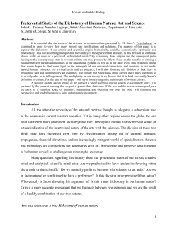 Preferential States of the Dichotomy of Human Nature: Art and