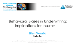 Behavioral Biases in Underwriting: Implications