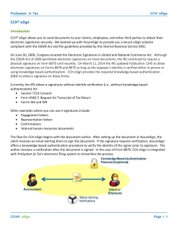CCH&reg; eSign - CCH Support
