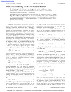 The Kawasaki identity and the Fluctuation Theorem