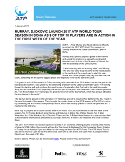 Murray, Djokovic Launch 2017 ATP World Tour Season In Doha As