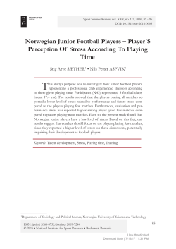 Norwegian Junior Football Players – Player´S