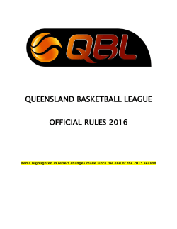 queensland basketball league official rules 2016