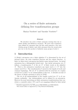 On a series of finite automata defining free