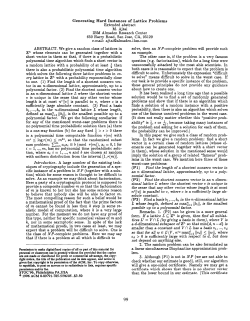 Generating hard instances of lattice problems