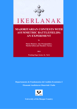 majoritarian contests with asymmetric battlefields: an experiment