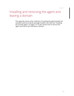 Installing and removing the agent and leaving a domain