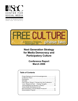 Next Generation Strategy Next Generation Strategy for Media