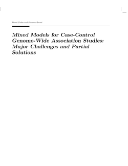 Mixed Models for Case-Control Genome