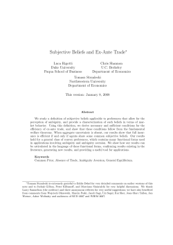 Subjective Beliefs and Ex-Ante Trade