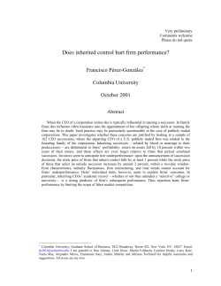 Does inherited control hurt firm performance?