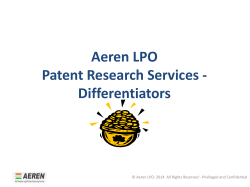 Aeren LPO Patent Research Services - Differentiators