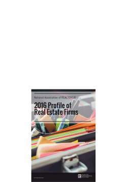 Profile of Real Estate Firms 2016 - National Association of Realtors