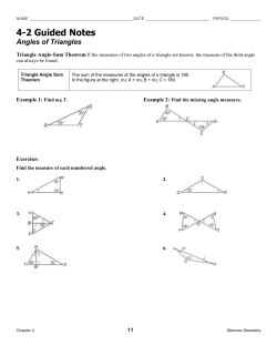 4-2 Guided Notes Angles of Triangles