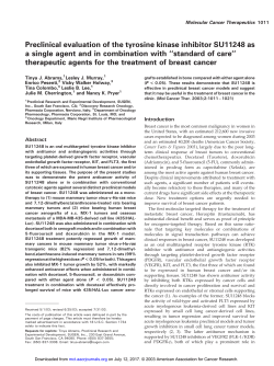 Preclinical evaluation of the tyrosine kinase inhibitor SU11248 as a