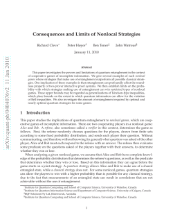 Consequences and Limits of Nonlocal Strategies