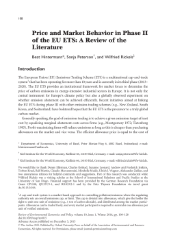 Price and Market Behavior in Phase II of the EU
