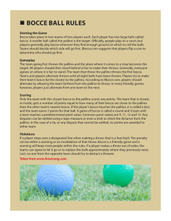 bocce ball rules - City of Thornton