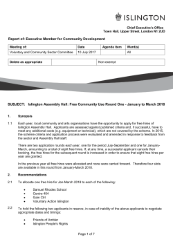 Islington Assembly Hall - Islington Council