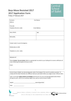 Boys Move Revisited application form 2017