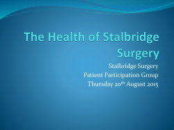 The Health of Stalbridge Surgery