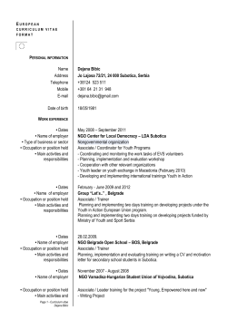 EUROPEAN curriculum vitae format