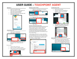 USER GUIDE – TOUCHPOINT AGENT
