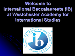 International Baccalaureate (IB) at Westchester Academy for