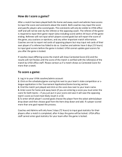 How do I score a game?