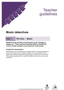 Music detectives - Queensland Curriculum and Assessment Authority