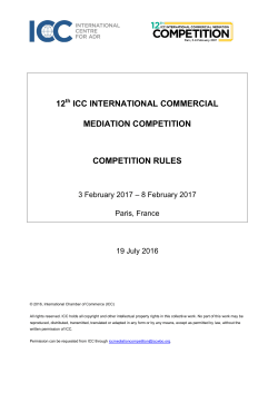 12 icc international commercial mediation competition competition