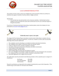 calgary old-time hockey players association 2016