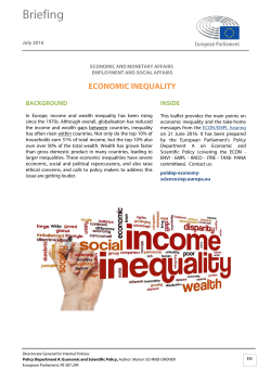 Economic Inequality - European Parliament